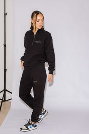 Half Zip Jumper Oversized | Black