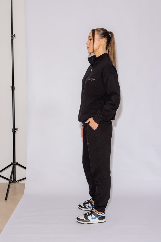 Half Zip Jumper Oversized | Black