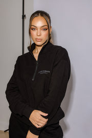 Half Zip Jumper Oversized | Black