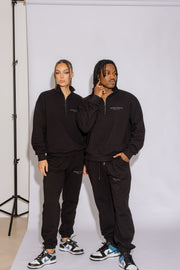 Half Zip Jumper Oversized | Black