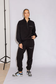 Half Zip Jumper Oversized | Black