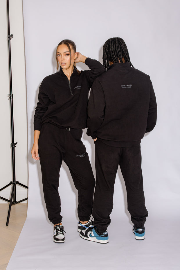 Half Zip Jumper Oversized | Black