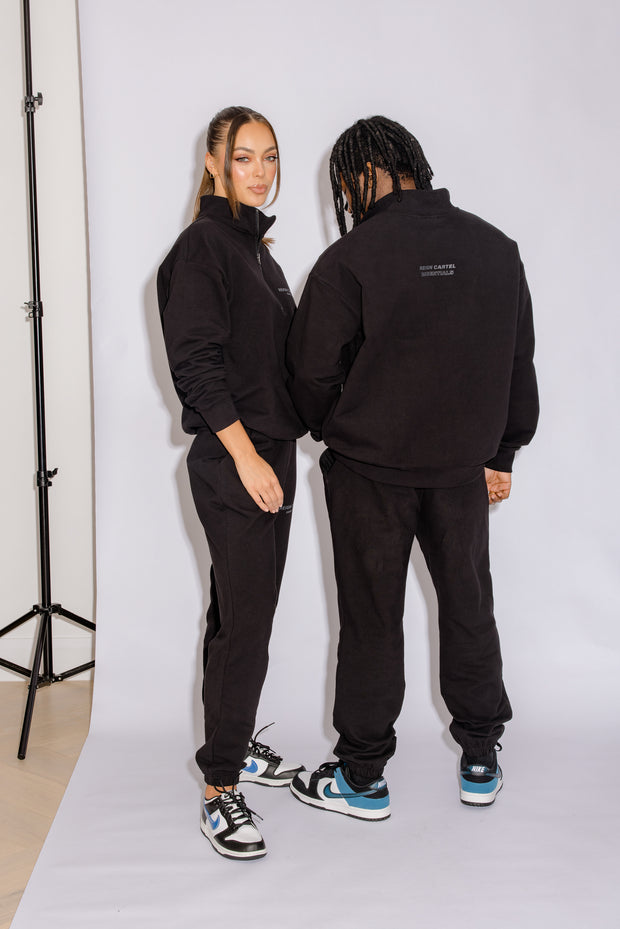 Half Zip Jumper Oversized | Black