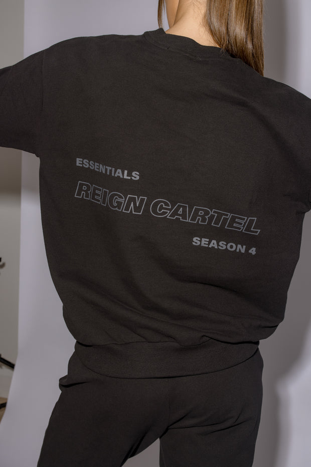 Essential Crew Jumper | Black