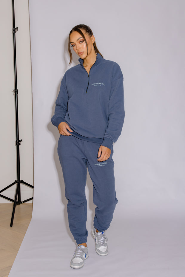 Half Zip Jumper Oversized | Moonlight Blue