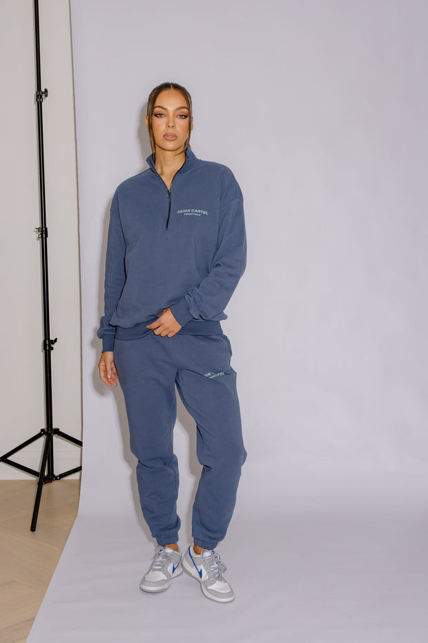 Half Zip Jumper Oversized | Moonlight Blue