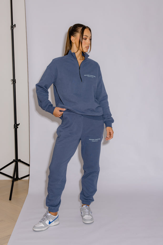 Half Zip Jumper Oversized | Moonlight Blue