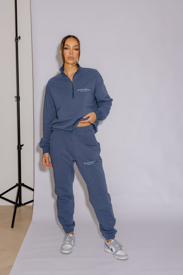 Half Zip Jumper Oversized | Moonlight Blue