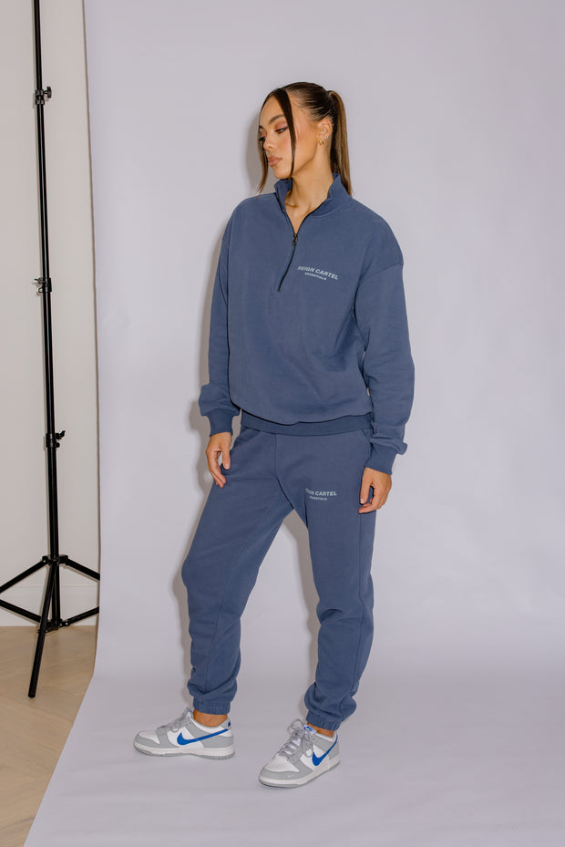 Half Zip Jumper Oversized | Moonlight Blue