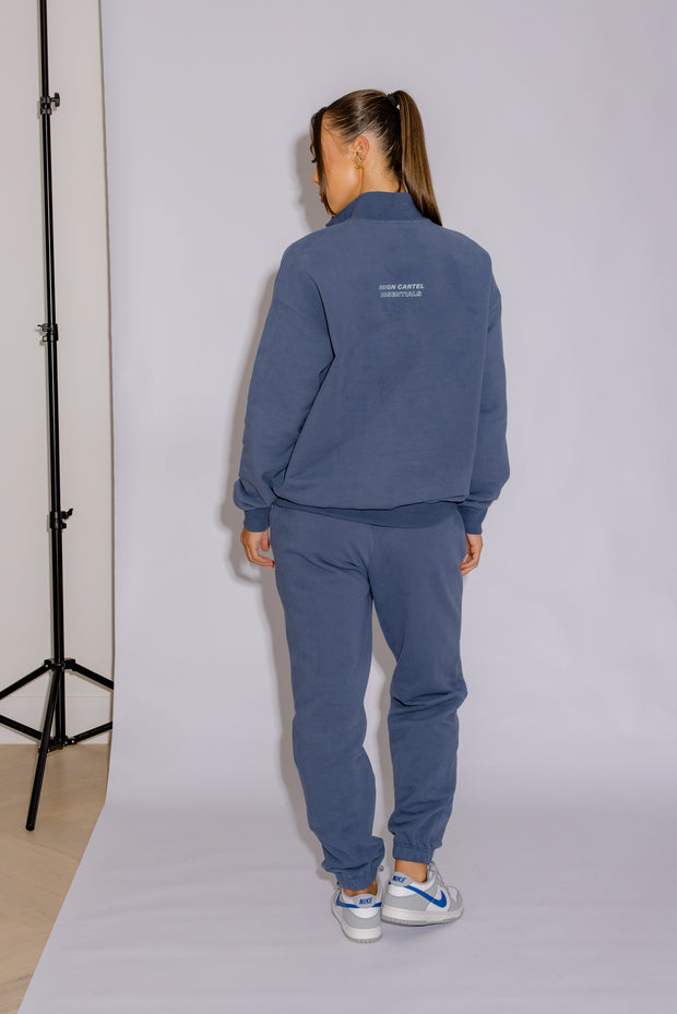 Half Zip Jumper Oversized | Moonlight Blue