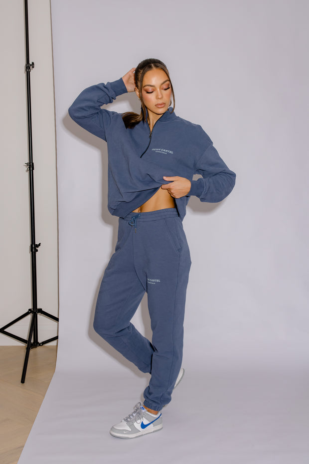 Half Zip Jumper Oversized | Moonlight Blue