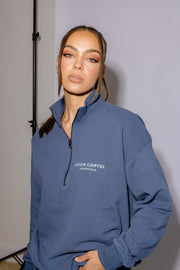 Half Zip Jumper Oversized | Moonlight Blue