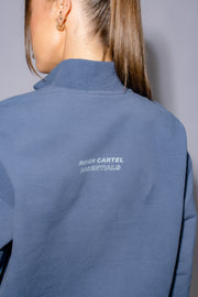 Half Zip Jumper Oversized | Moonlight Blue