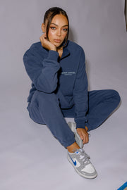 Half Zip Jumper Oversized | Moonlight Blue