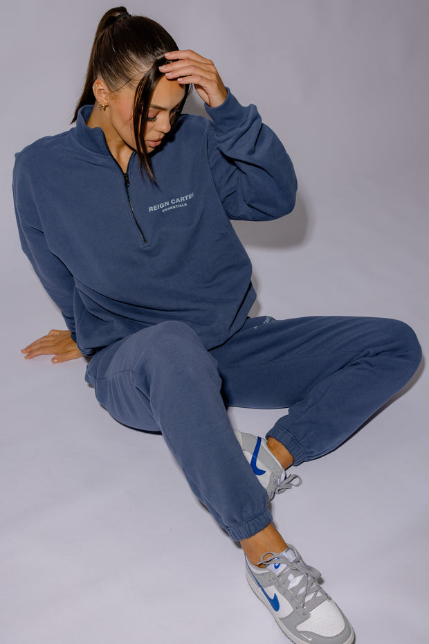 Half Zip Jumper Oversized | Moonlight Blue