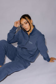 Half Zip Jumper Oversized | Moonlight Blue