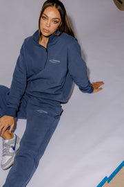 Half Zip Jumper Oversized | Moonlight Blue