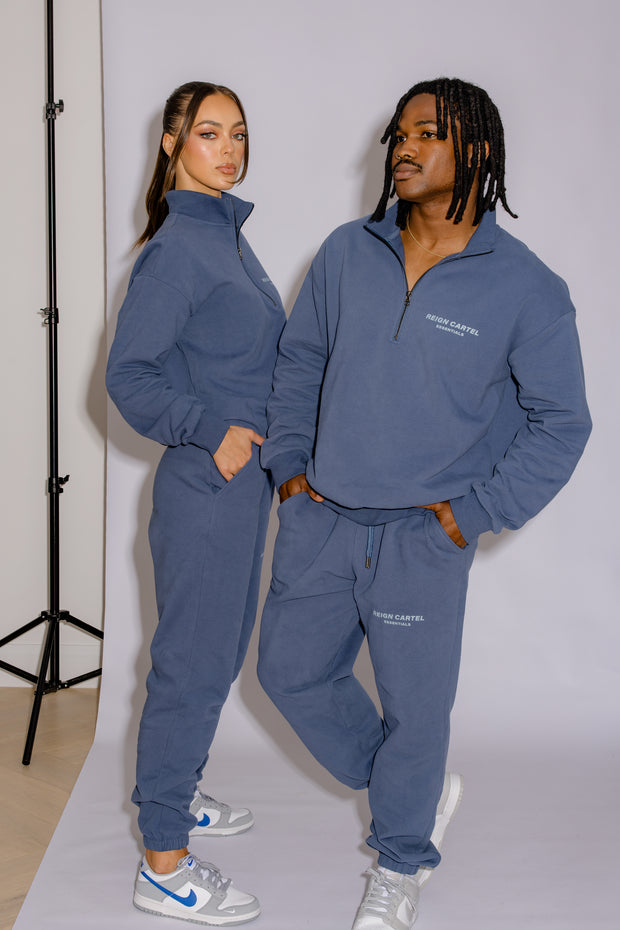 Half Zip Jumper Oversized | Moonlight Blue