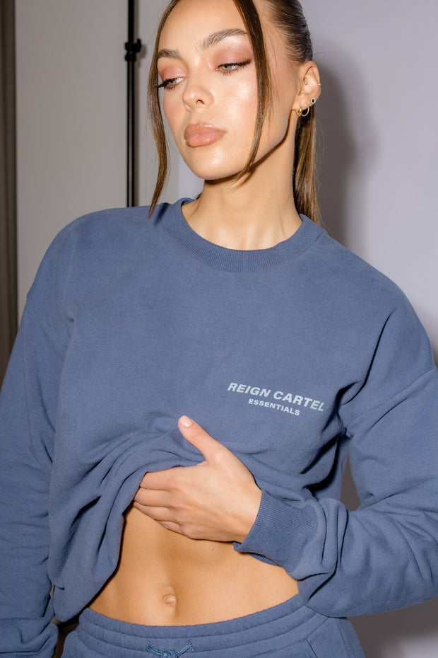 Essential Crew Jumper | Moonlight Blue