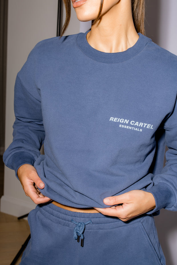 Essential Crew Jumper | Moonlight Blue