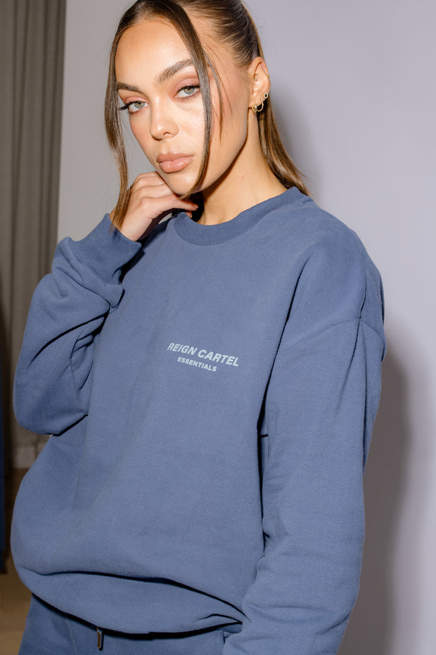 Essential Crew Jumper | Moonlight Blue