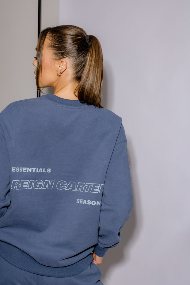 Essential Crew Jumper | Moonlight Blue