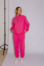 Half Zip Jumper Oversized | Hot Pink