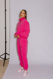 Half Zip Jumper Oversized | Hot Pink