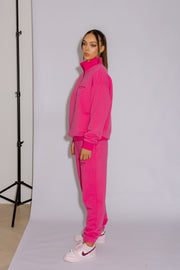 Half Zip Jumper Oversized | Hot Pink