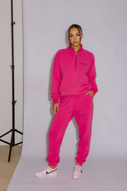 Half Zip Jumper Oversized | Hot Pink