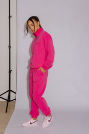 Half Zip Jumper Oversized | Hot Pink