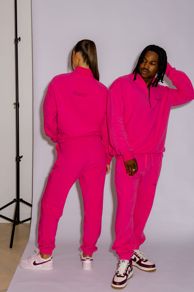 Half Zip Jumper Oversized | Hot Pink