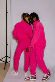 Half Zip Jumper Oversized | Hot Pink