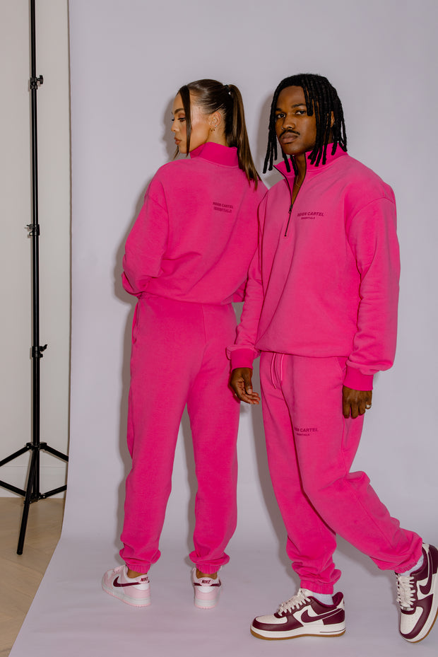 Half Zip Jumper Oversized | Hot Pink