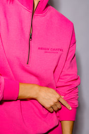 Half Zip Jumper Oversized | Hot Pink