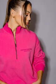 Half Zip Jumper Oversized | Hot Pink