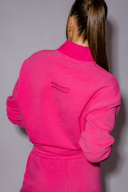 Half Zip Jumper Oversized | Hot Pink