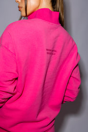 Half Zip Jumper Oversized | Hot Pink