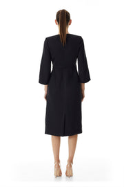 Consort Wrap Coat Dress | Black