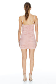 Pia Ruched Mini Dress | Blush