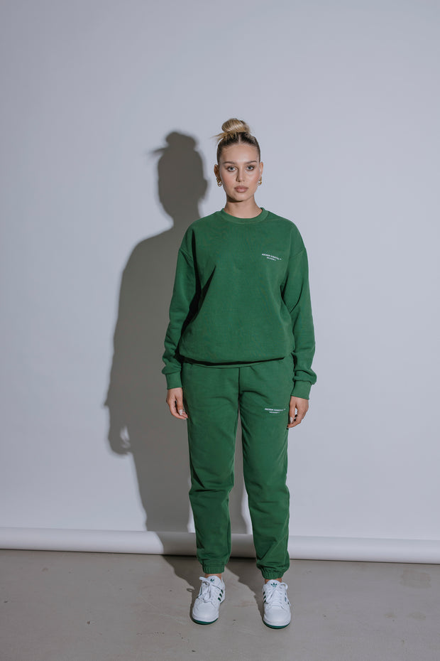 Essential Crew Jumper | Forest Green