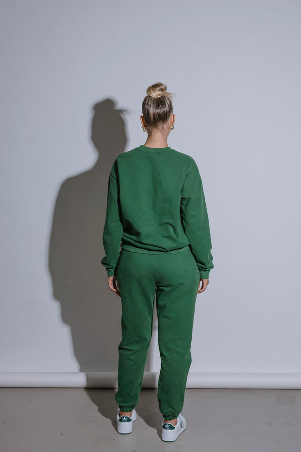 Essential Crew Jumper | Forest Green