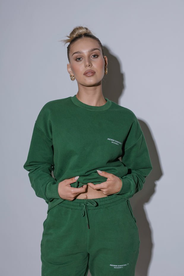 Essential Crew Jumper | Forest Green