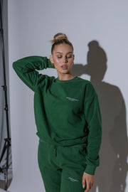 Essential Crew Jumper | Forest Green