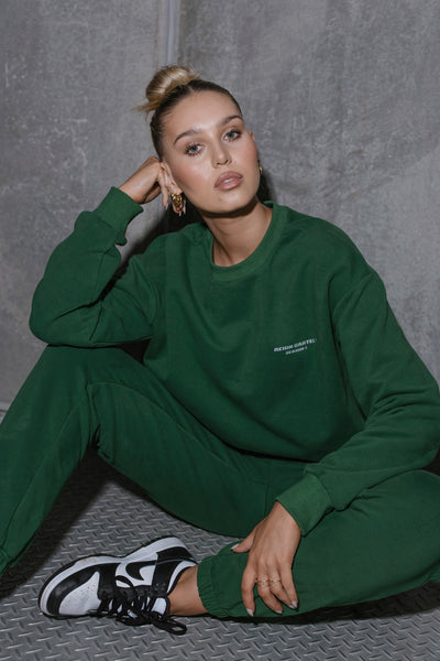 Essential Crew Jumper | Forest Green