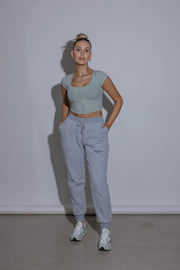 Essential Track Pant Relaxed Fit | Grey Marle