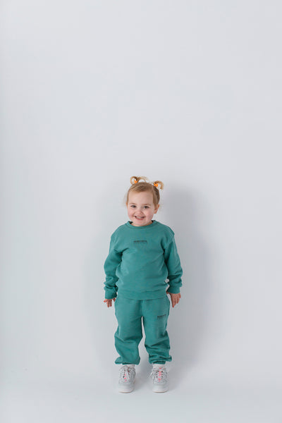 Lara Crew Jumper | Dusty Turquoise