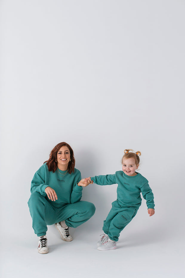 Lara Crew Jumper | Dusty Turquoise