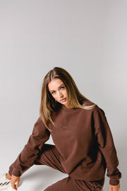 Essential Crew Jumper | Brown