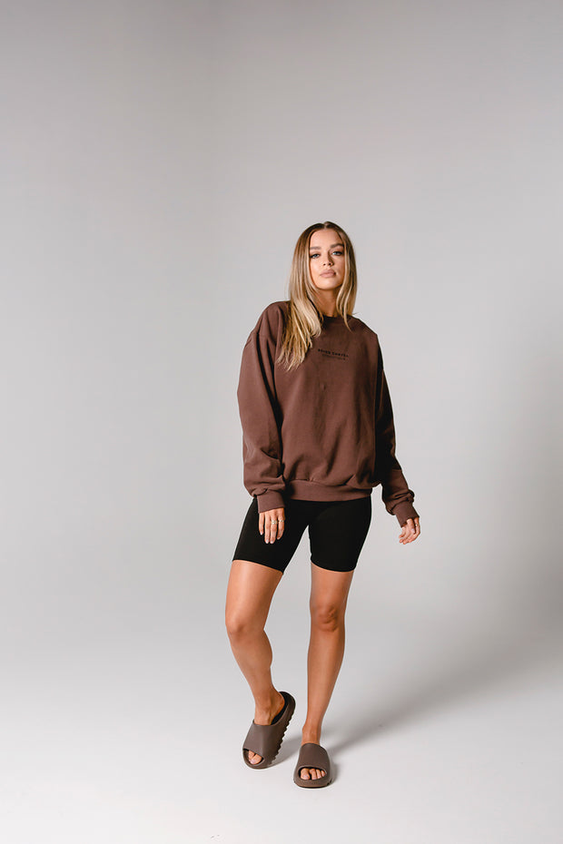 Essential Crew Jumper | Brown